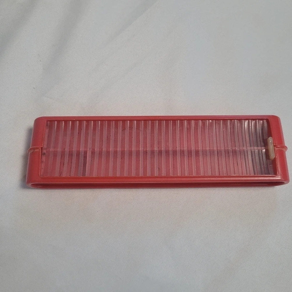Hasbro Vintage Red Roll Top Pencil Case Made In USA *Rare*